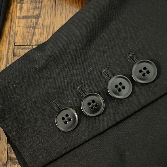 Talbots Blazer Black Wool blend 2 button classic cut lined size 6 - Picture 10 of 16